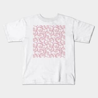 Curl Flower Seamless Pattern Kids T-Shirt